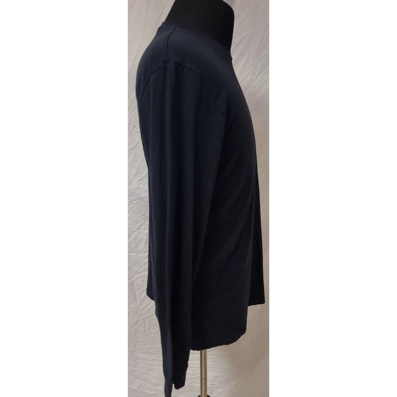 Under Armour Heat Gear Large Black BIG LOGO Spell Out Long Sleeve Crew T- Shirt - Picture 9 of 11